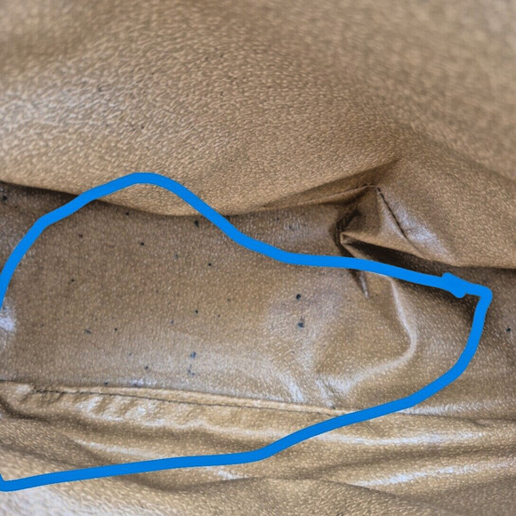 Carryland Tan Faux Ostrich Leather Satchel Purse – Double Handle Handbag - Picture 9 of 14